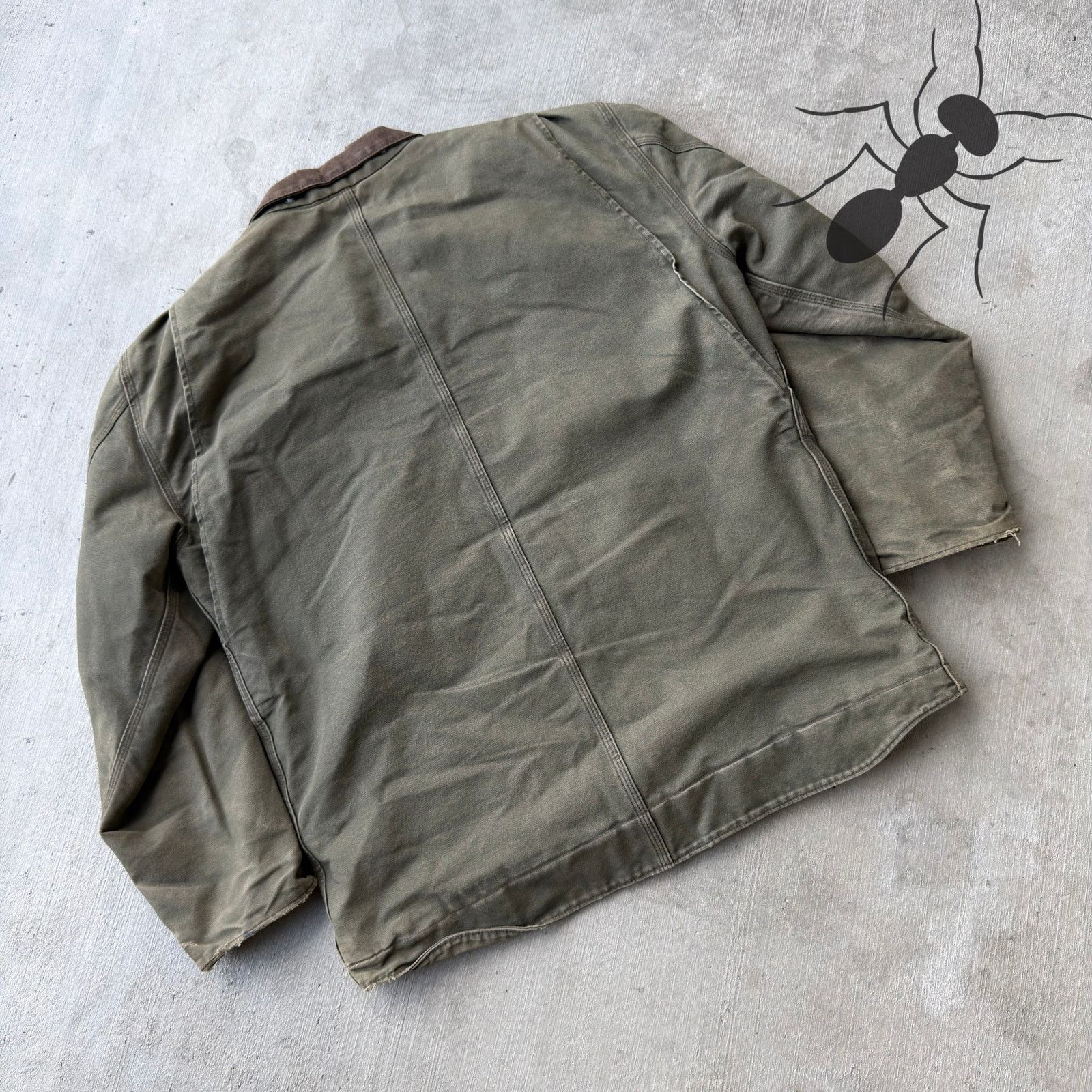 Carhartt × Vintage Carhartt C61 ARG green chore Sherpa work wear jacket Size US L / EU 52-54 / 3 - 6 Thumbnail