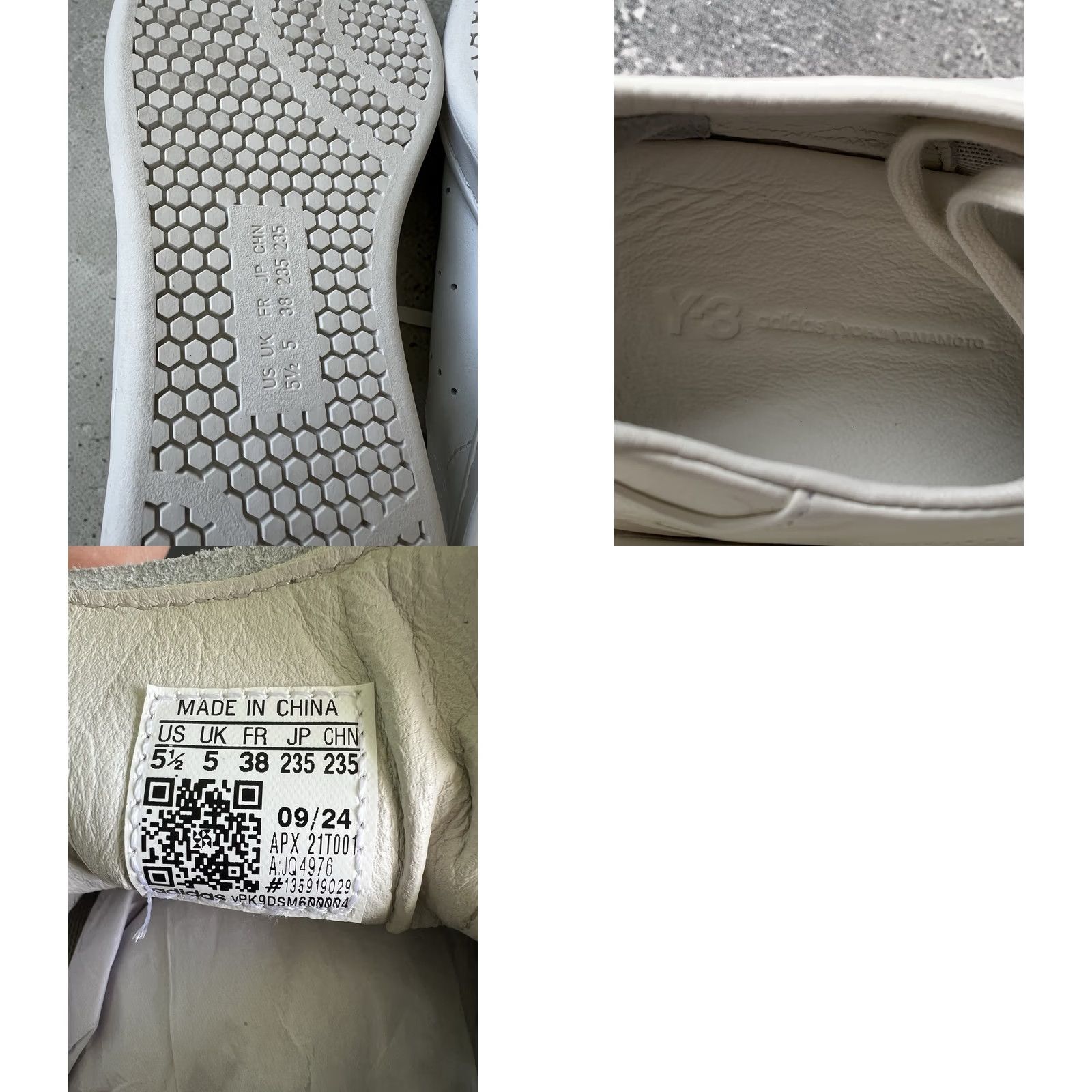 Adidas ADIDAS Y-3 STAN SMITH White Leather Sneaker Mens US 5.5 UK 5 EU 38 2024 Vintage No Size US 5 / EU 37 - 8 Thumbnail