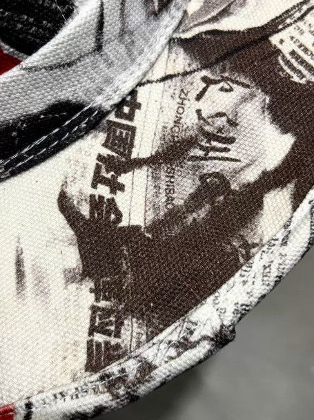 John Galliano John Galliano 2000s Newspaper Print Hat Size ONE SIZE - 7 Thumbnail