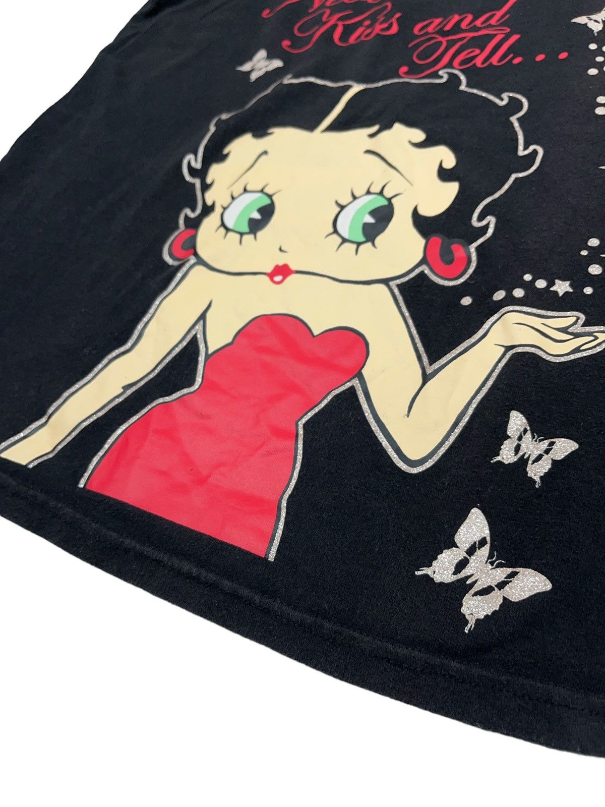 Cartoon Network Vintage style Betty Boop Never Kiss and Tell Tank Top Shirt Size L / US 10 / IT 46 - 3 Thumbnail