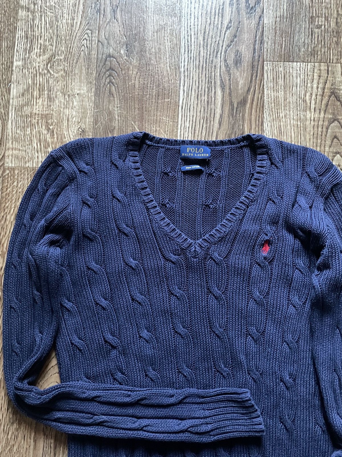 Polo Ralph Lauren Polo Ralph Lauren sweater Knitted vintage 90s V-neck Size M / US 6-8 / IT 42-44 - 2 Thumbnail