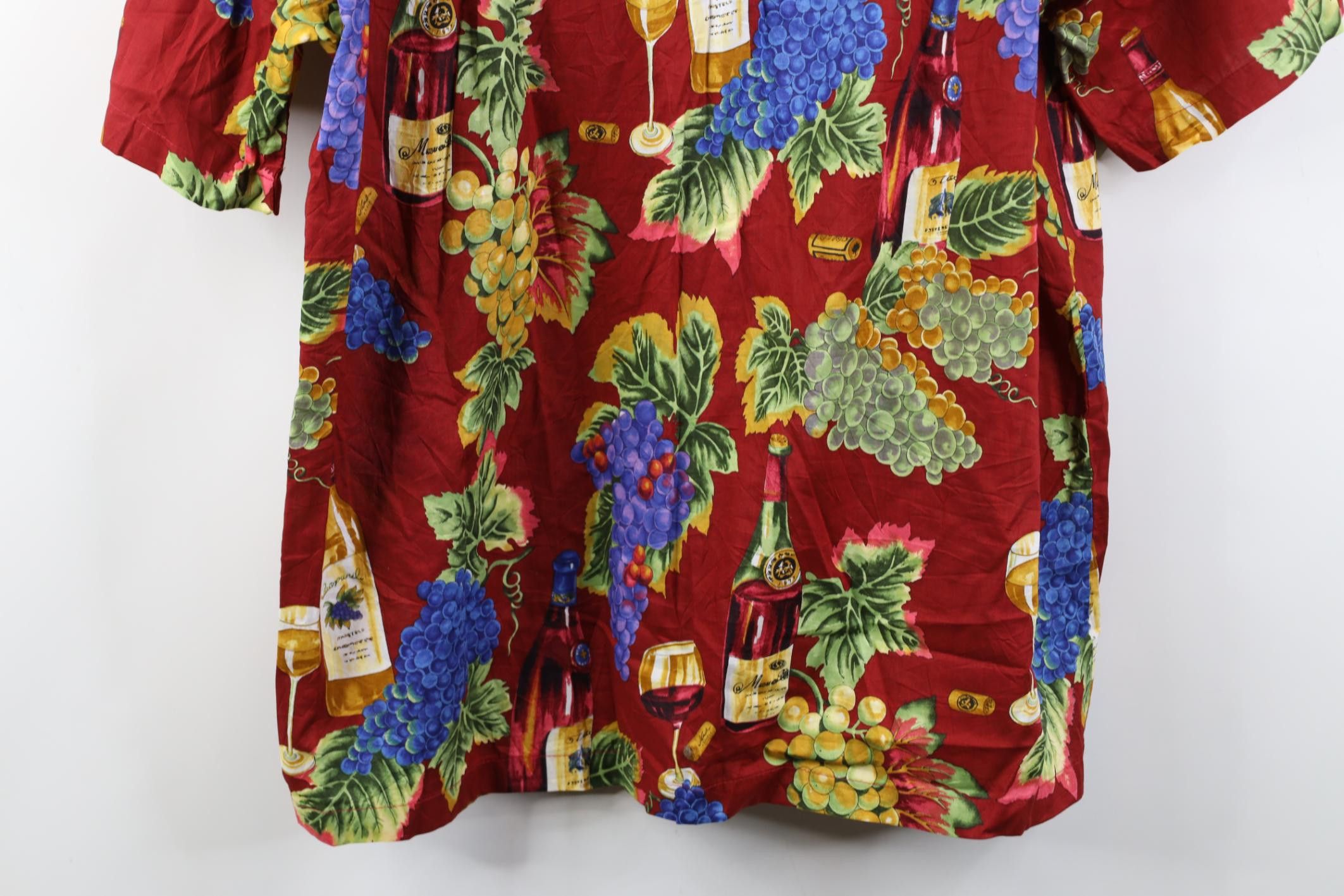 Vintage Vintage 90s Streetwear Wine Grapes Beach Luau Button Shirt Size US L / EU 52-54 / 3 - 11 Thumbnail
