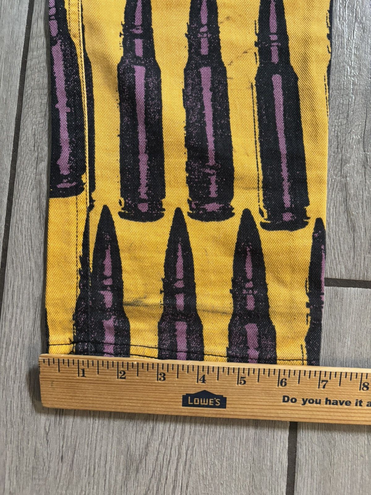 Stephen Sprouse Vintage FW88 Stephen Sprouse Bullet Print Denim Jeans Yellow Size US 34 / EU 50 - 15 Thumbnail