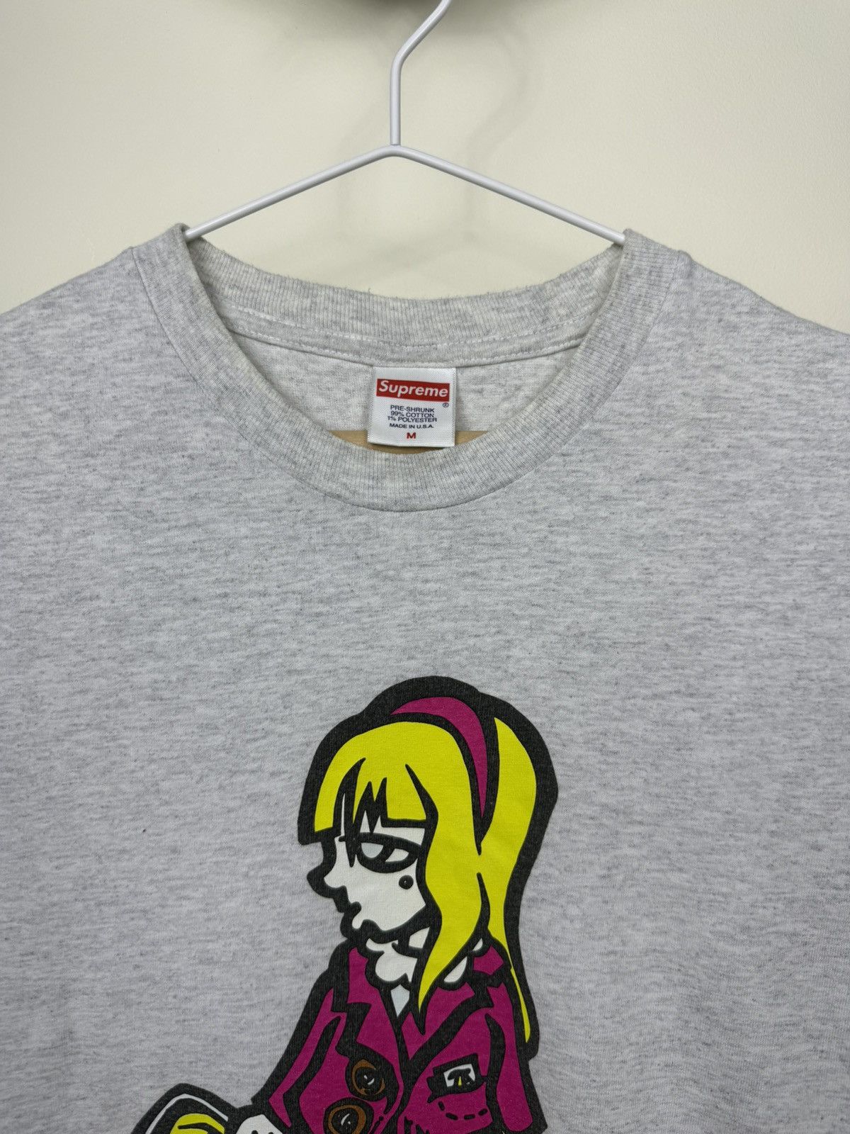 Supreme Supreme Girl Graphic Tee Heather Grey — Size M — Made in USA Size US M / EU 48-50 / 2 - 2 Thumbnail
