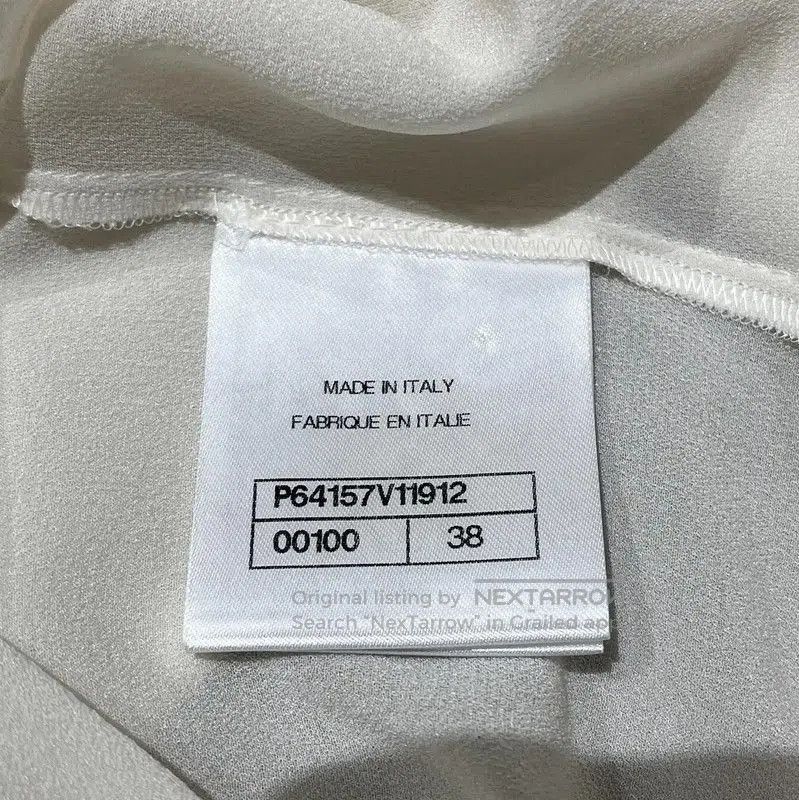 Chanel Chanel Summer Ivory Silk Ruffled Short Sleeve Top . Size S / US 4 / IT 40 - 6 Thumbnail
