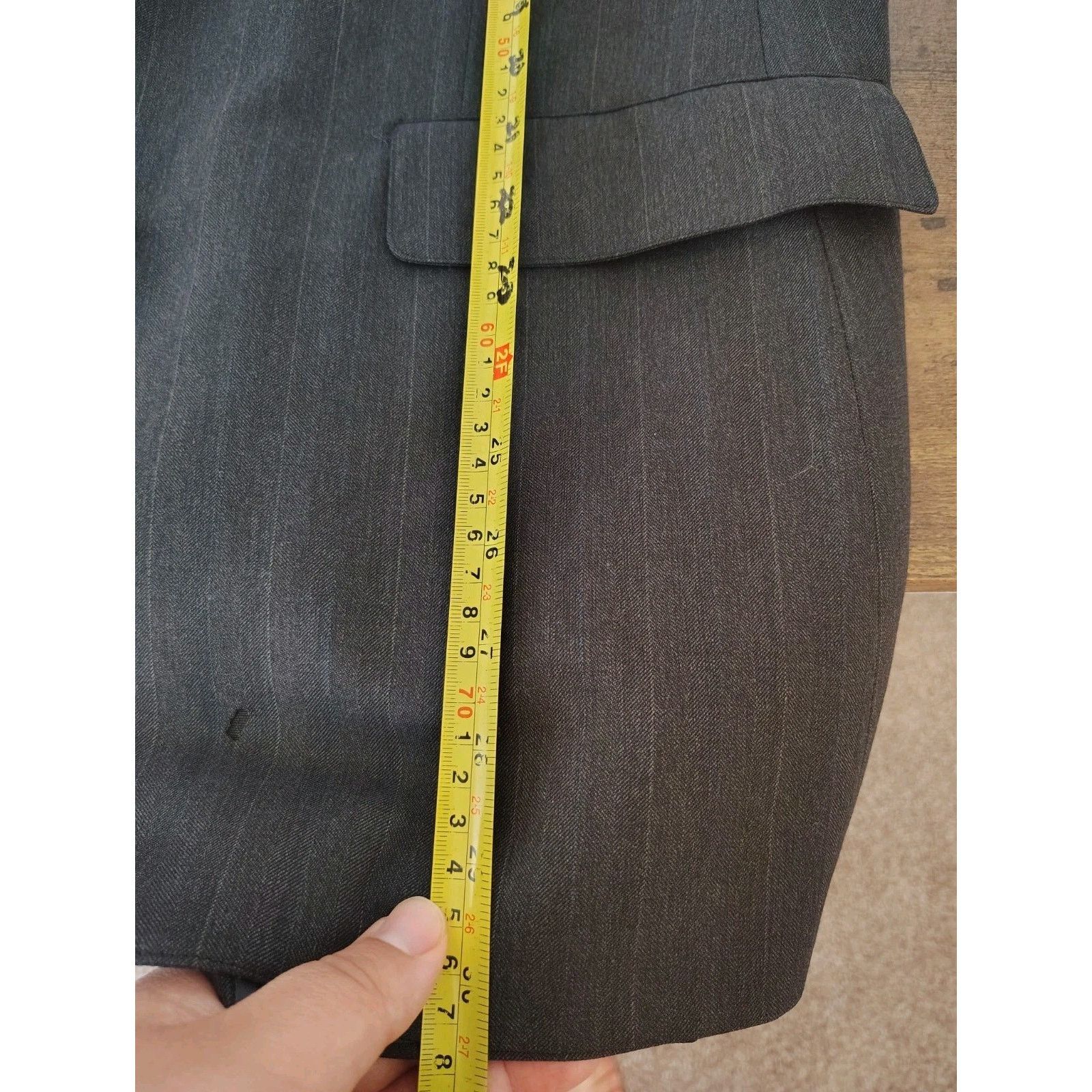 Brooks Brothers Vintage Brooks Brothers Men's Grey Pinstripe Wool Blazer 40R Size 40R - 6 Thumbnail
