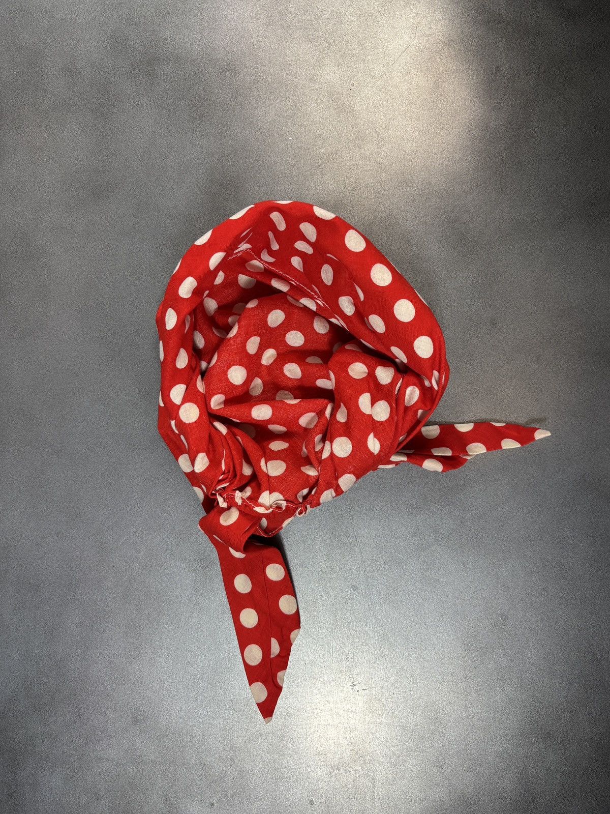 Vintage 1970s Vintage Bandana Pre-tied Headwrap Polka Dot Rosie Rive Size ONE SIZE - 11 Thumbnail