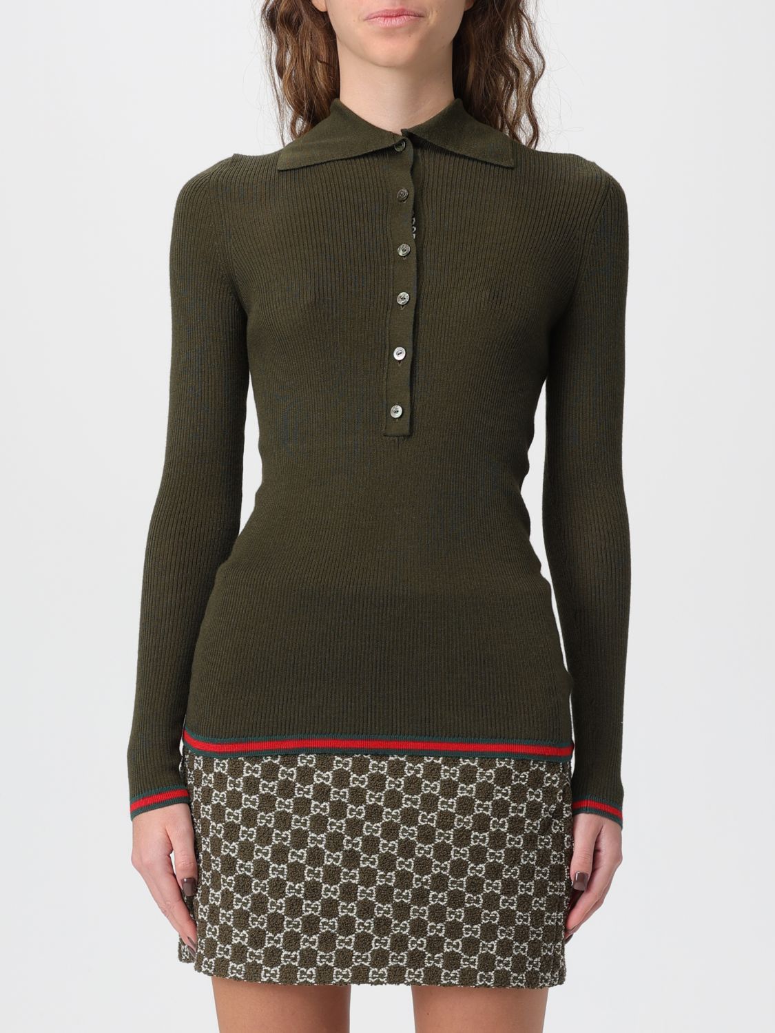 Gucci Gucci Polo Shirt Woman Forest Green Size M / US 6-8 / IT 42-44 - 1 Thumbnail