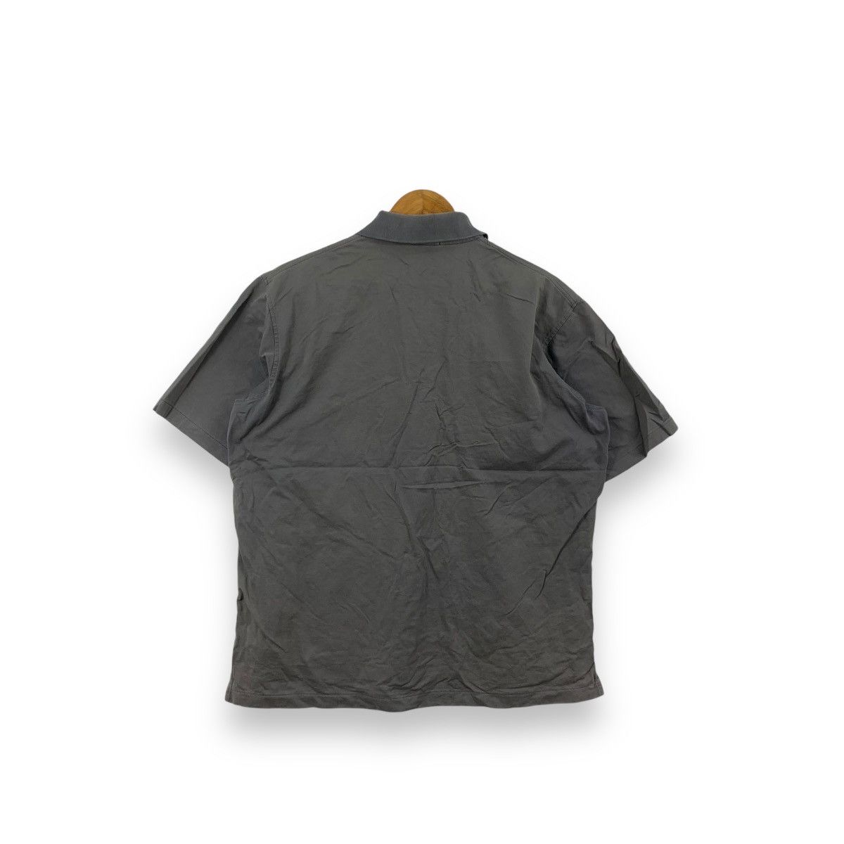 Uniqlo JIL SANDER x UNIQLO +J Collection Plain Gray Baggy Polo Tee Size US L / EU 52-54 / 3 - 3 Thumbnail
