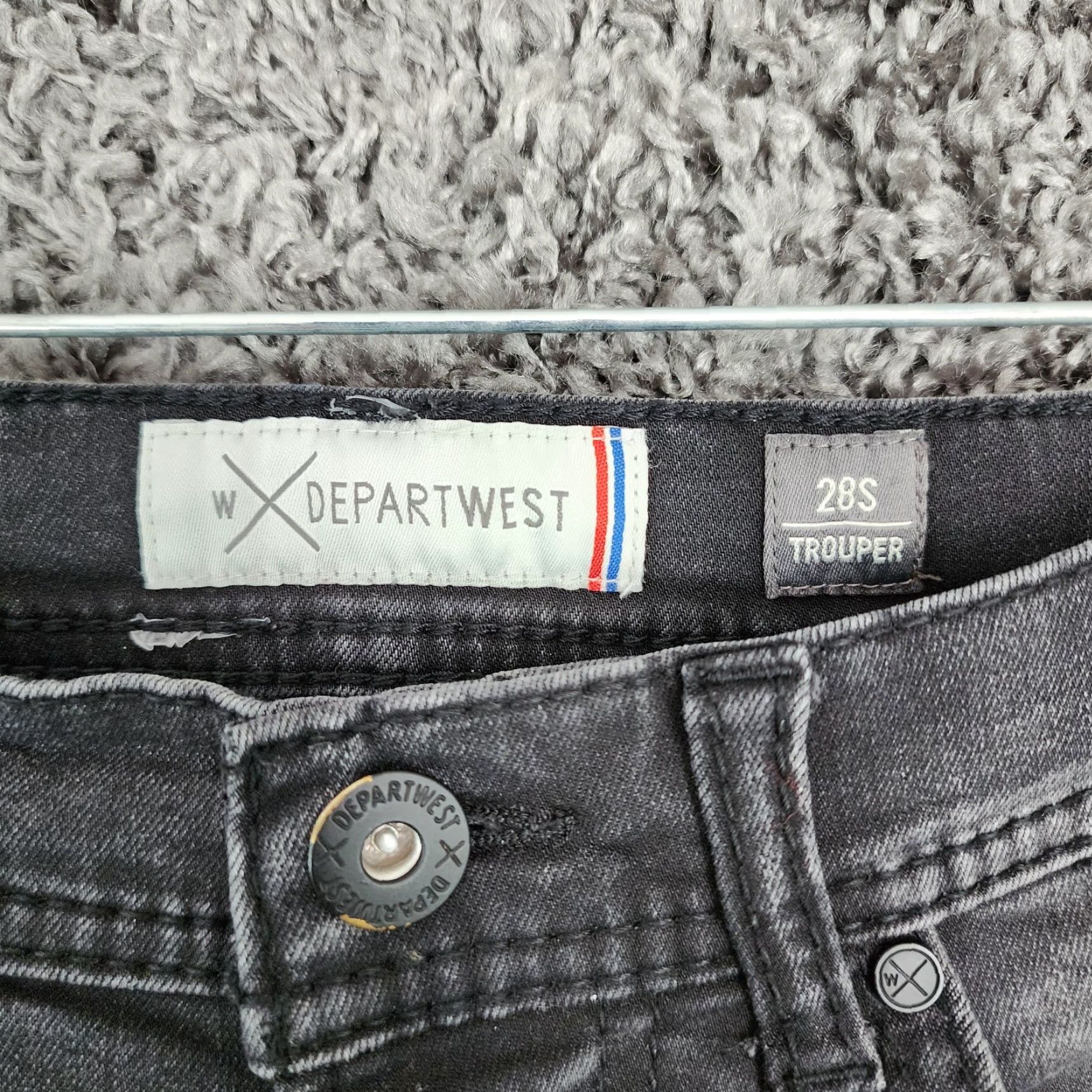 Vintage Departwest Womens Jeans Distressed Black Slim Straight 28 Regular 29in Waist 28 Inseam Women Size 28" / US 6 / IT 42 - 3 Thumbnail