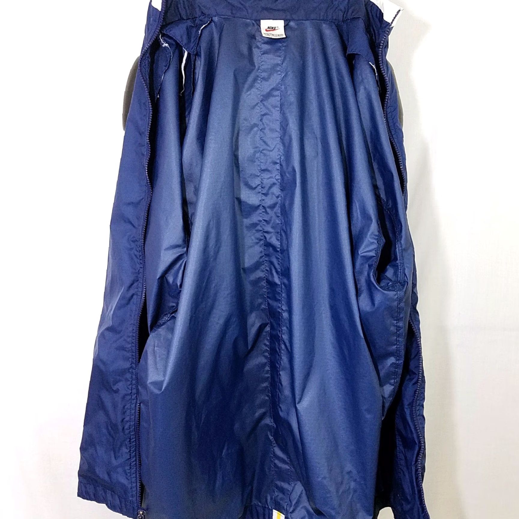 Nike VINTAGE Nike Windbreaker Jacket Mens Size Large 90s Racer Racing Stripe Oversize Blue Zip Size US L / EU 52-54 / 3 - 5 Thumbnail