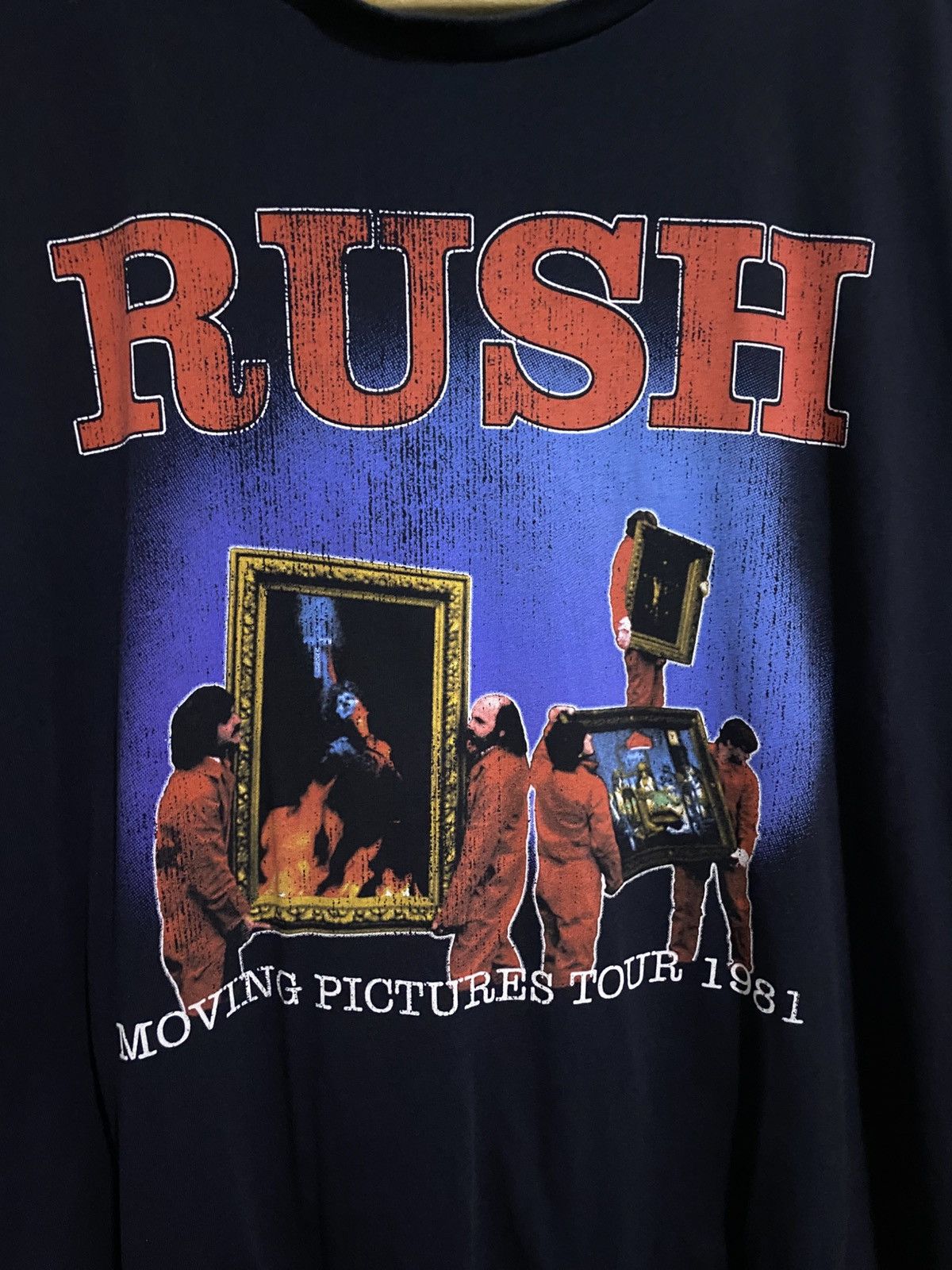 Band Tees RUSH T-Shirt Tour 1981 !! Rock Band Vintage Size US XL / EU 56 / 4 - 7 Thumbnail