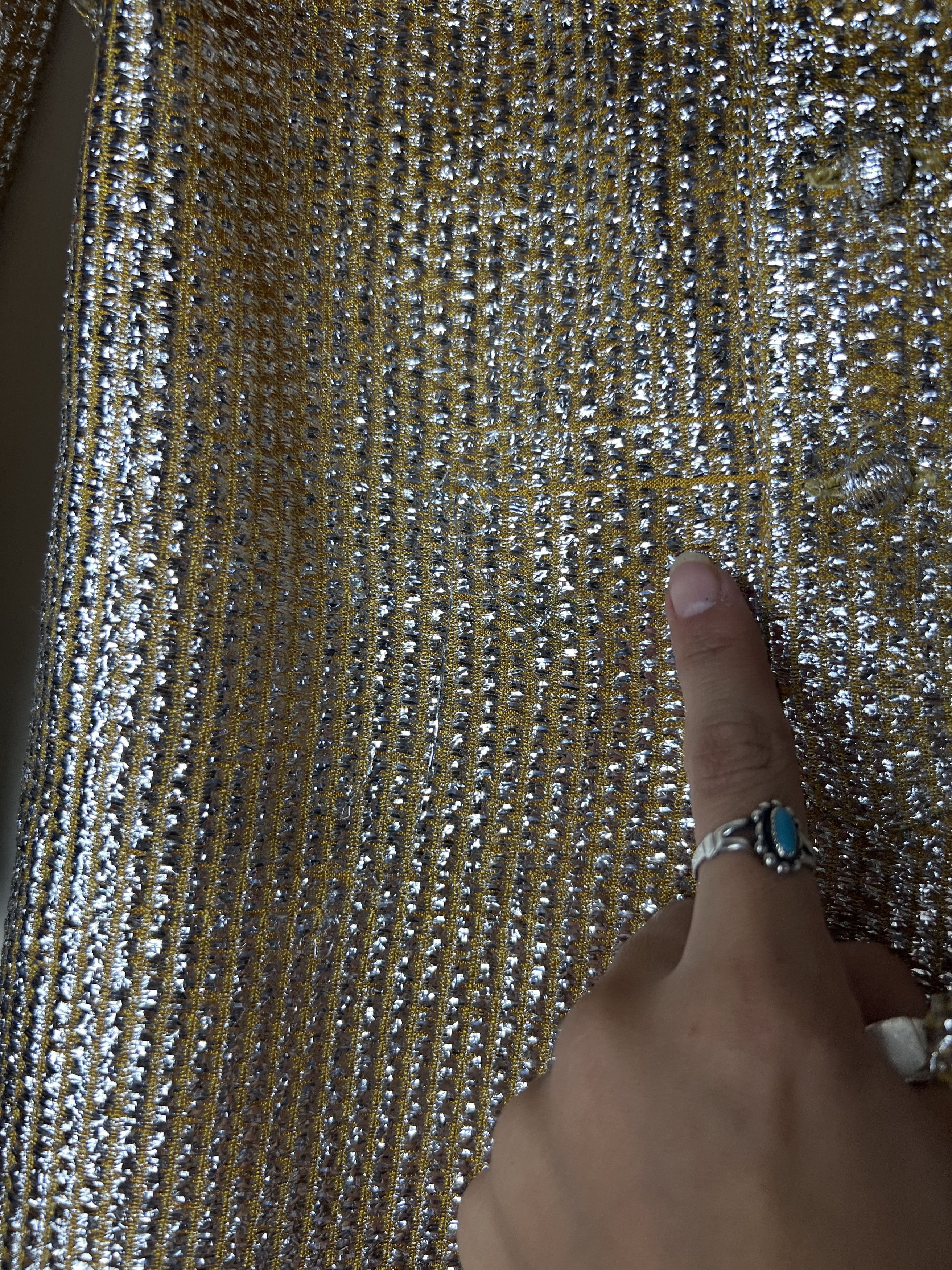 Vintage Vintage 1960's 2pcs. Parc Jr. Silver Metallic Cocktail Dress Size S / US 4 / IT 40 - 8 Thumbnail