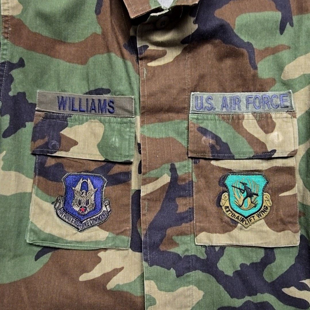 Vintage Vintage US Air Force Camo Woodland Combat Jacket Military S Size US S / EU 44-46 / 1 - 2 Thumbnail
