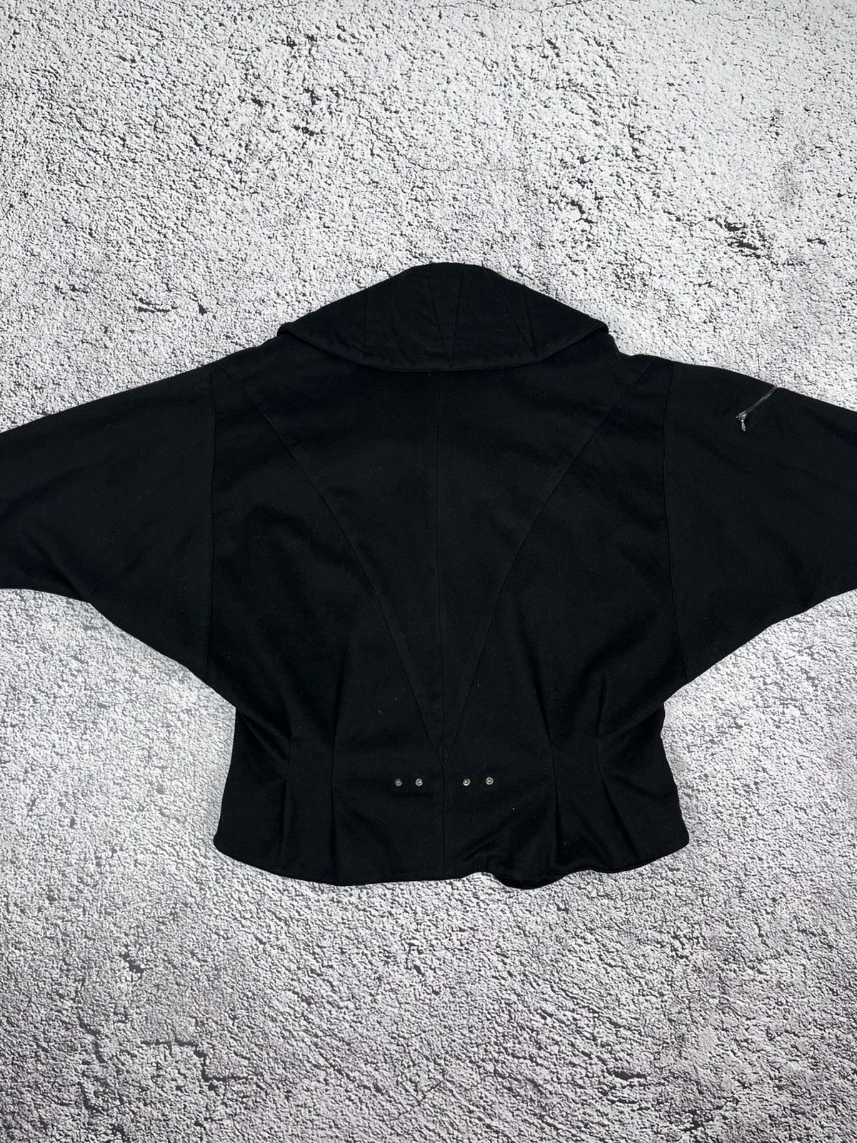Japanese Brand Vintage Italian Wool Avant-Garde Jacket Oversized Collar Size S / US 4 / IT 40 - 11 Thumbnail
