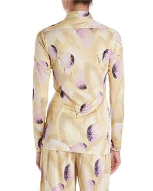 Helio Long-Sleeve Collared Floral Blouse