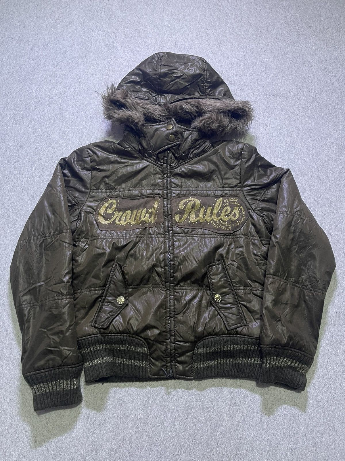 Japanese Brand Y2K SKY BOMBER JACKET with furry hat motif Size US M / EU 48-50 / 2 - 1 Thumbnail