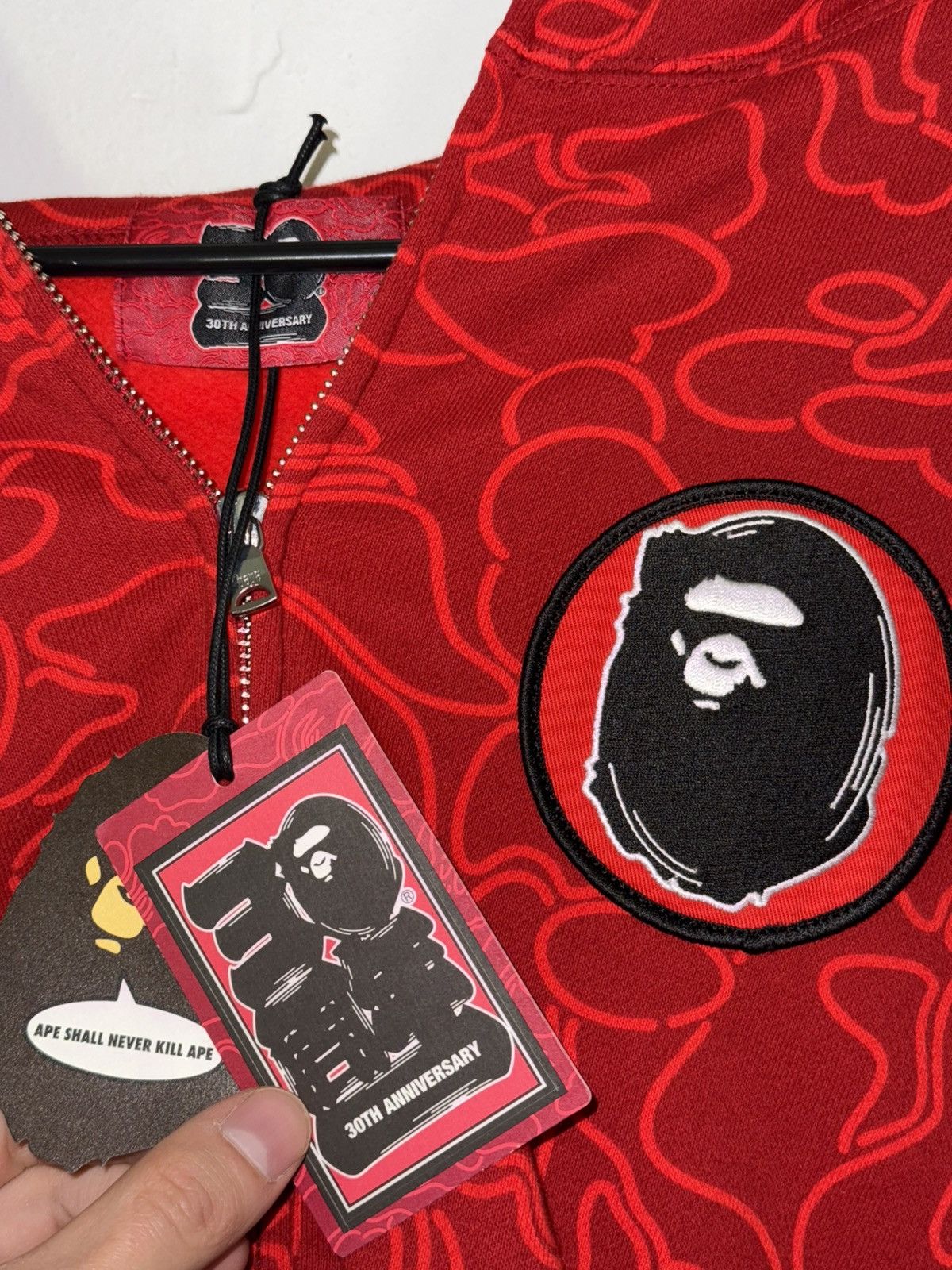 Bape BAPE 20TH ANNIVERSARY FULL ZIP HOODIE Size US L / EU 52-54 / 3 - 2 Thumbnail