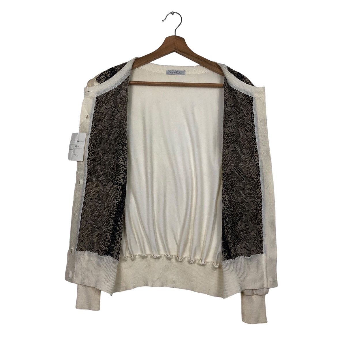 Japanese Brand 📌Vintage Cardigan Button Rote Roza Snake Skin Design Size US M / EU 48-50 / 2 - 14 Thumbnail