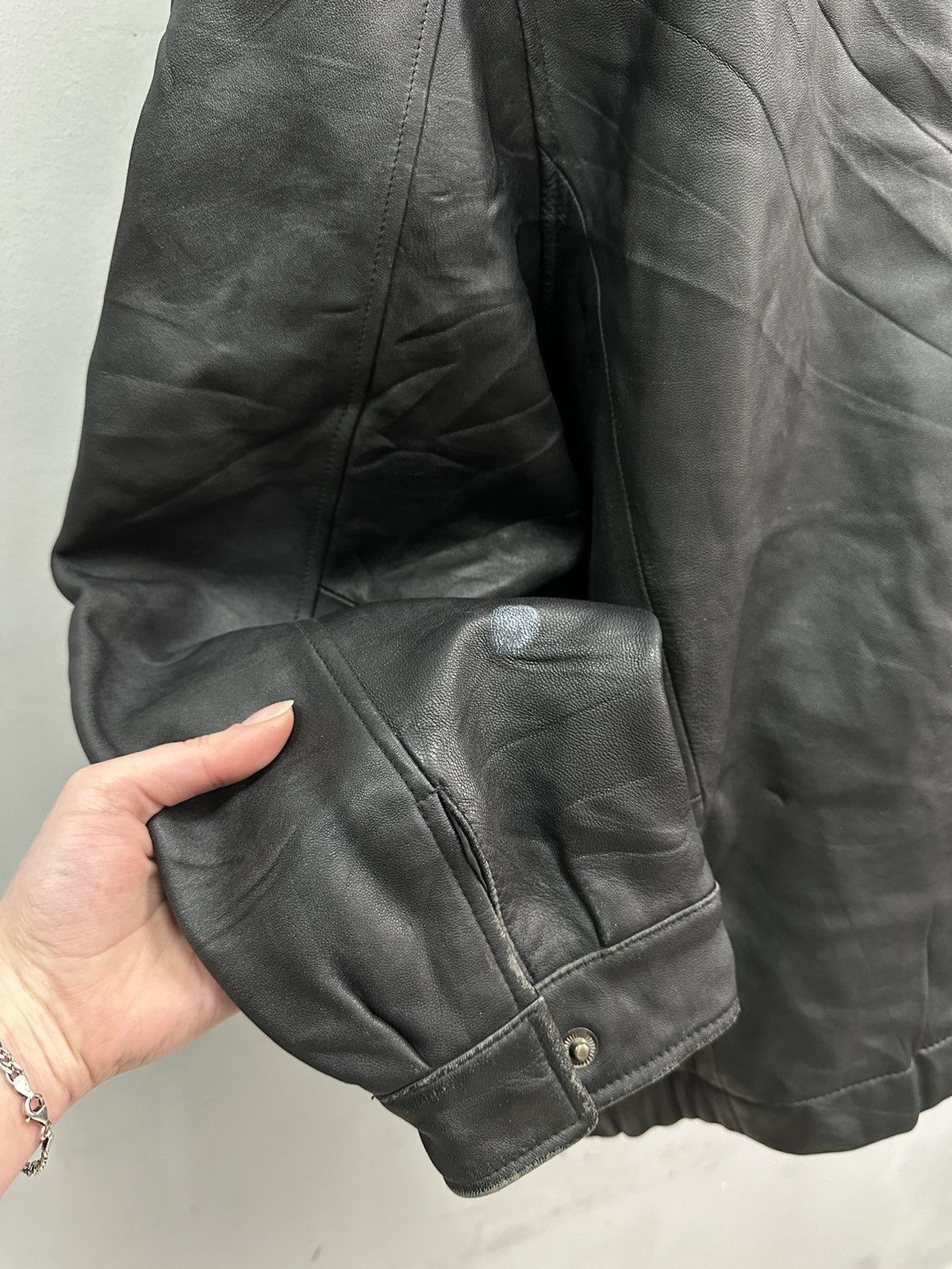 Savile Row Vintage Leather Jacket Cropped Rick Owens Style Diesel Rare Size US XL / EU 56 / 4 - 7 Thumbnail