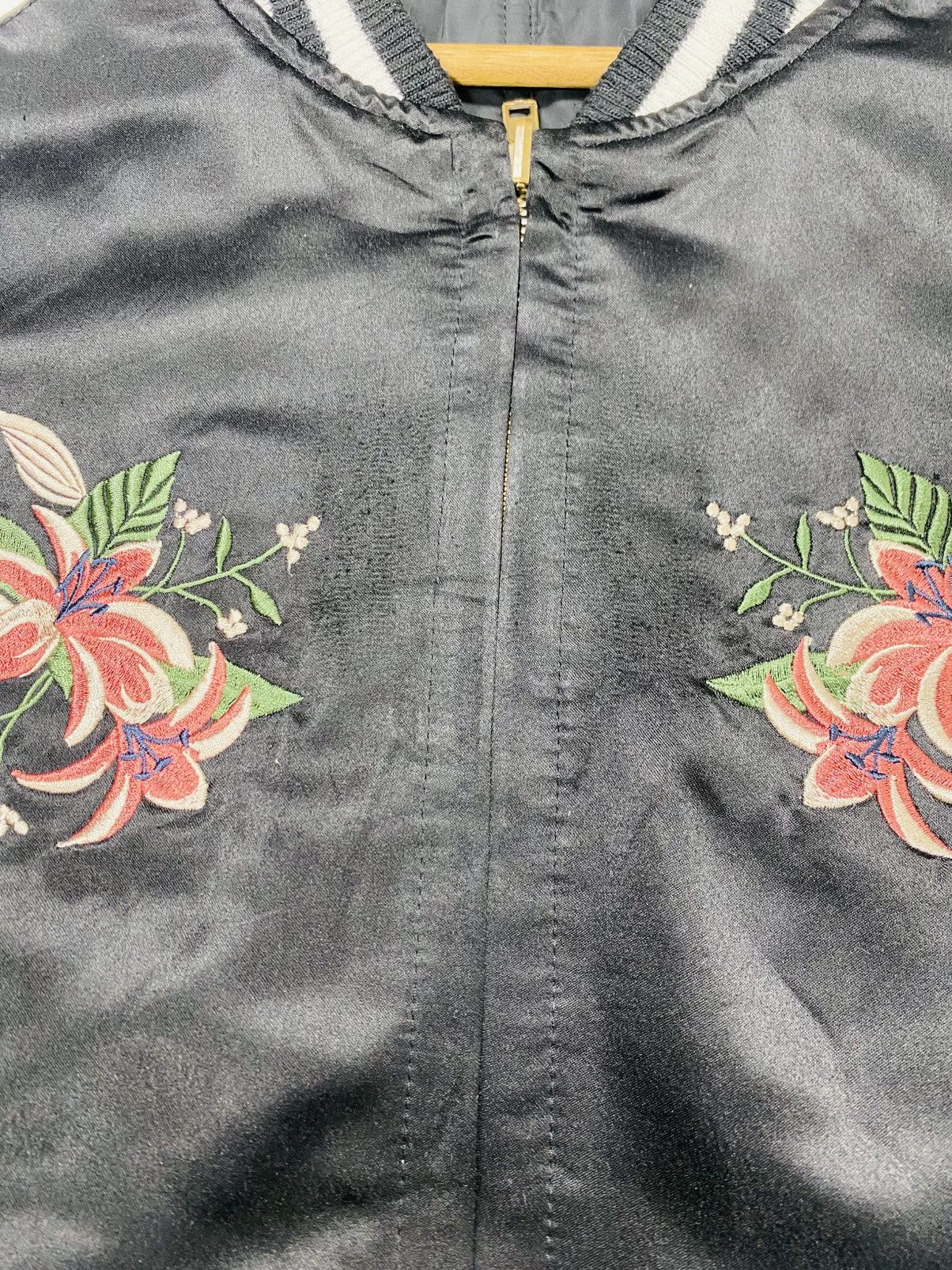Japanese Brand Vtg Reversible Satin Bomber Jacket Sukajan Ingni Size US M / EU 48-50 / 2 - 7 Thumbnail