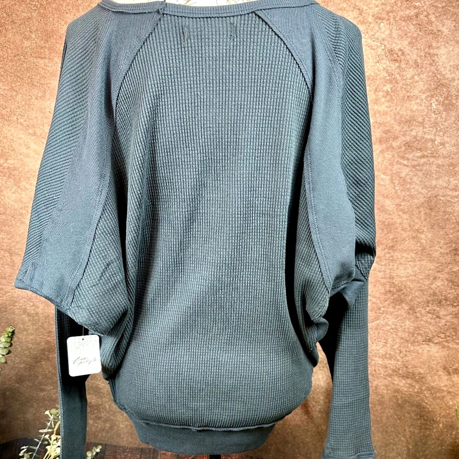 Free People Free People Santa Clara Ribbed Oversized Charcoal Black S Size S / US 4 / IT 40 - 13 Thumbnail