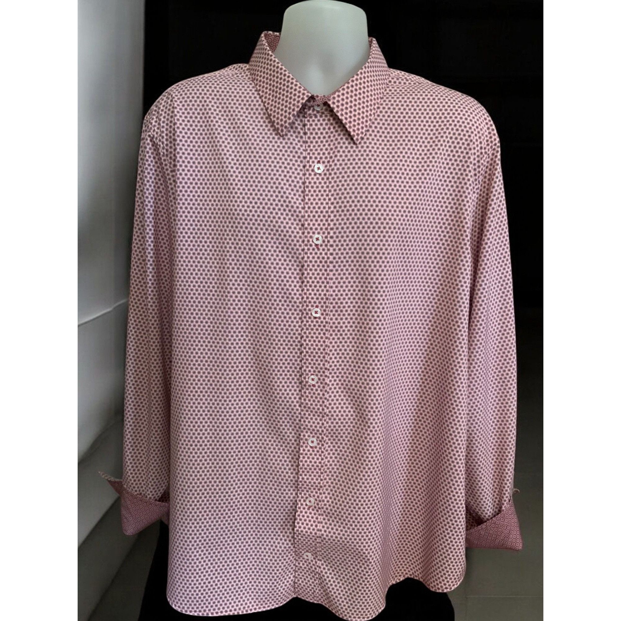 Designer Nick Graham Stretch Modern Fit Long Sleeve Shirt 2XL Size US XXL / EU 58 / 5 - 2 Thumbnail