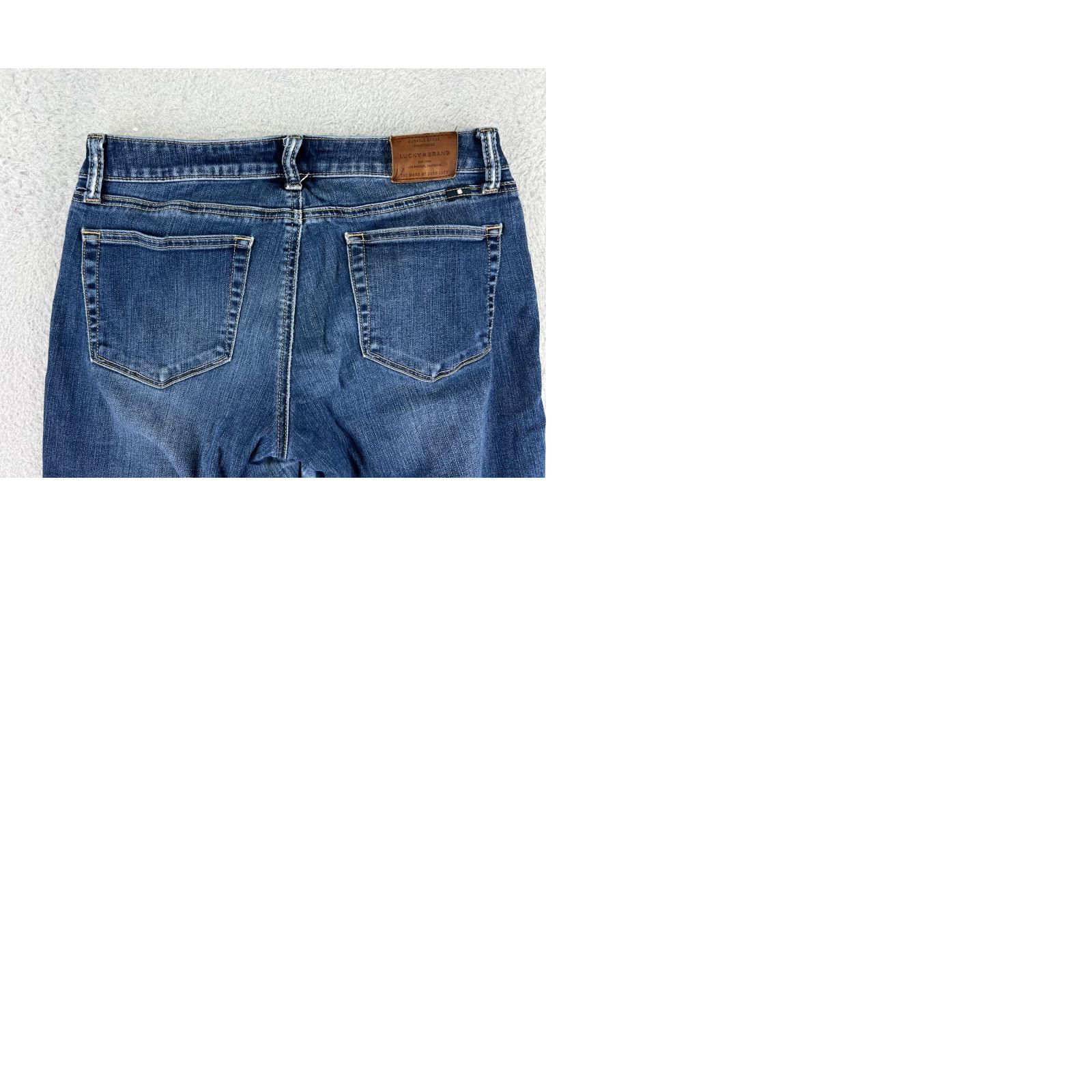 Lucky Brand Lucky Jeans Womens 6 Blue Denim Skinny Cotton Blend Raw Hem Lolita 90s American Designer Size 28" / US 6 / IT 42 - 10 Thumbnail