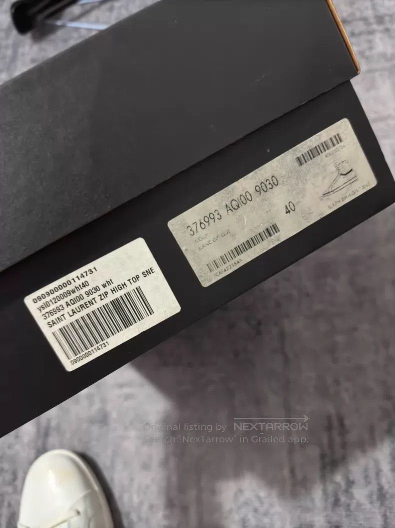 Saint Laurent Paris Saint Laurent Paris Cowhide Pure White High-top Adjustable Size US 7 / EU 40 - 7 Thumbnail