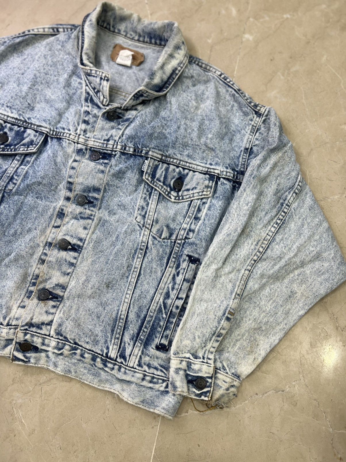 Levi's Vintage Clothing Vintage 1990s Levi’s Acid Wash Denim Trucker Jacket USA Size US M / EU 48-50 / 2 - 4 Thumbnail
