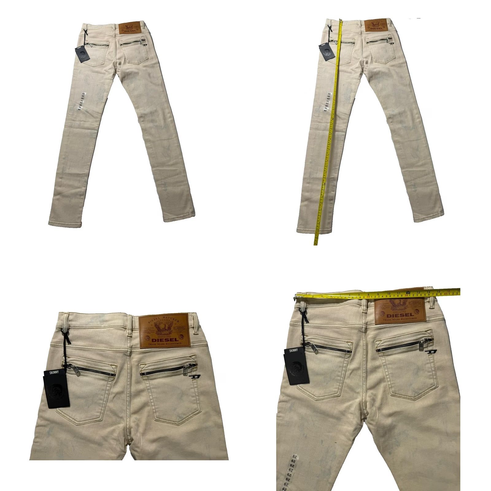 Diesel Diesel D-Amny Biker Skinny Jeans Beige Design Denim Pant | Men'S | Size 30 Size US 30 / EU 46 - 8 Thumbnail