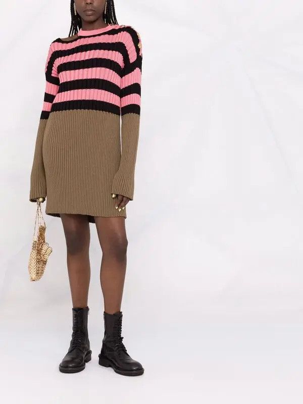 Balmain o1y0525 Mini Dress in Multicolor Size S / US 4 / IT 40 - 5 Thumbnail