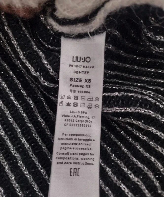 Liu Jo Liu Jo Milano Alpaca Open Back Sweater Geometric ShimmerKnit Size XS / US 0-2 / IT 36-38 - 6 Thumbnail