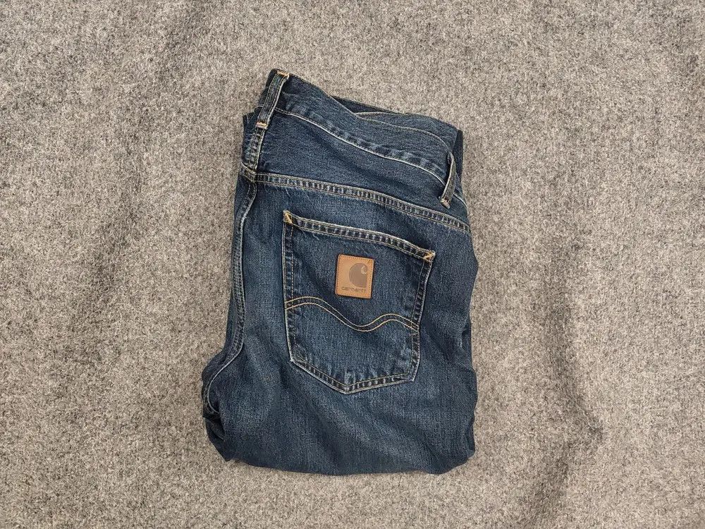 Carhartt Carhartt Texas pants Faded denim Vintage USA straight Style Size US 33 - 1 Thumbnail