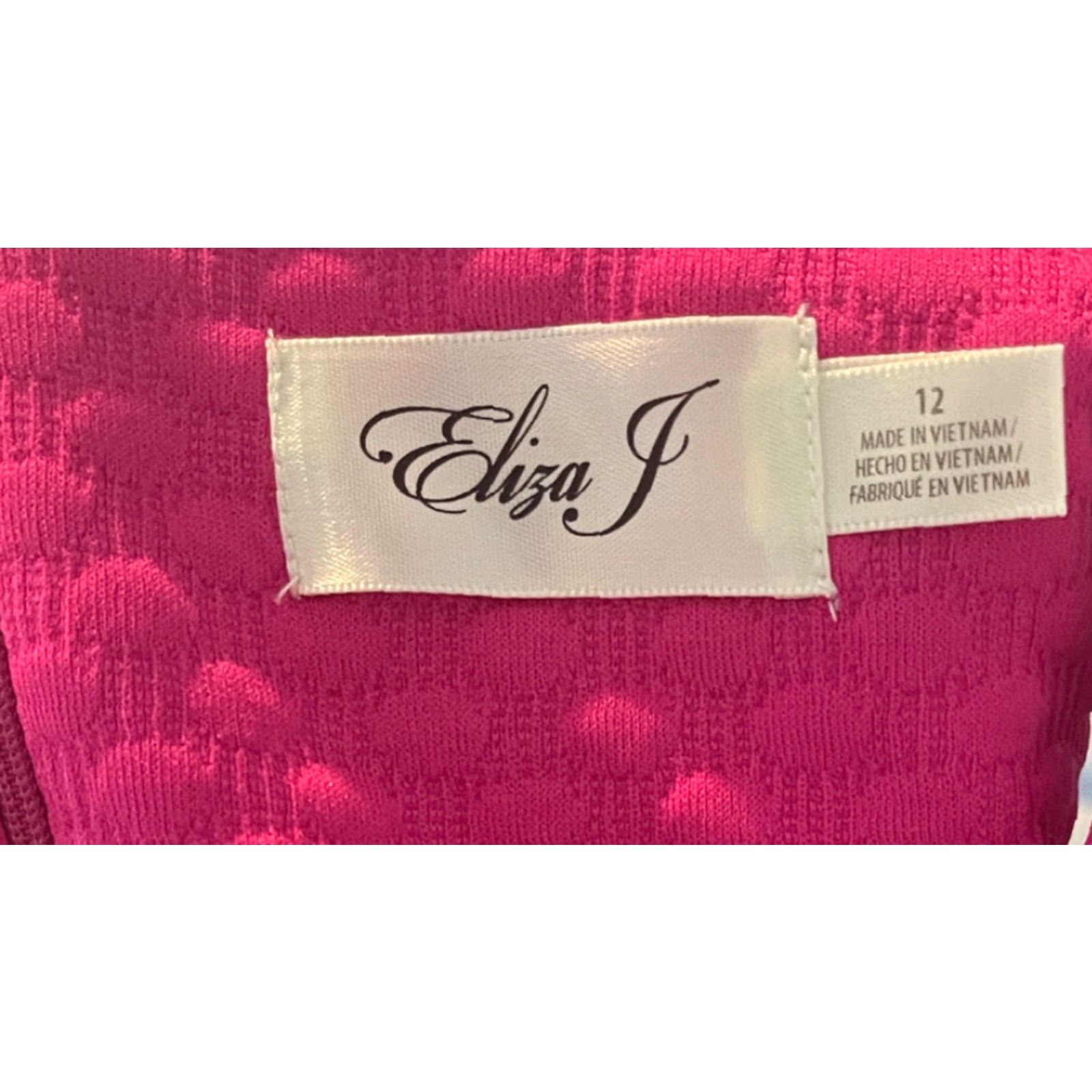 Vintage Eliza J Dress Womens 12 Pink Mini Sleeveless Ruffle Barbiecore Textured Size XL / US 12-14 / IT 48-50 - 4 Thumbnail