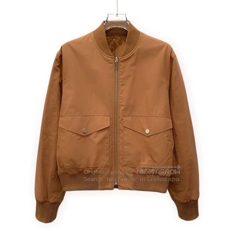 Hermes Hermes Brown Printed Cotton Single-Breasted Two-Way Wear B Size XS / US 0-2 / IT 36-38 - 3 Thumbnail