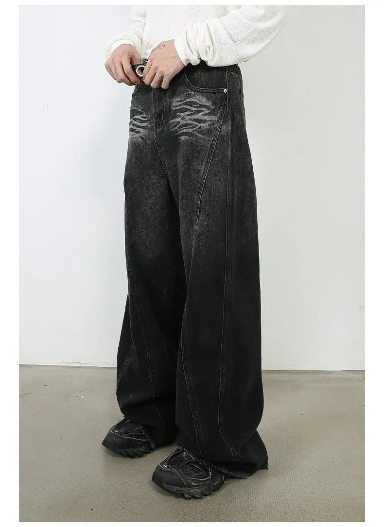 Japanese Brand × Jean Black Baggy Faded Denim Jeans Size US 30 / EU 46 - 4 Thumbnail