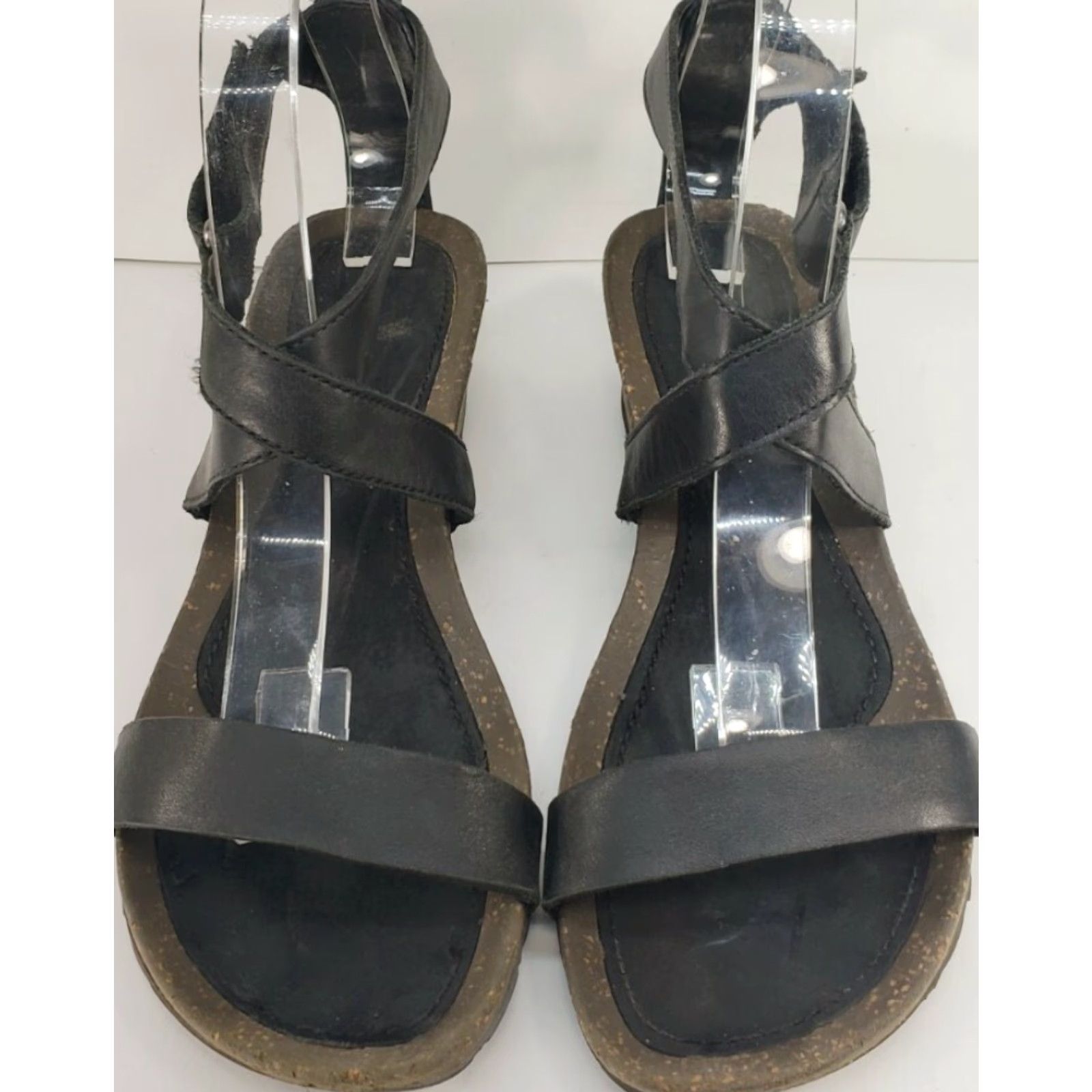 Teva Teva Cabrillo Black Leather Strap Wedge Sandals Women Size 9M EU 40 S/N 1007732 Size US 9 / IT 39 - 3 Thumbnail