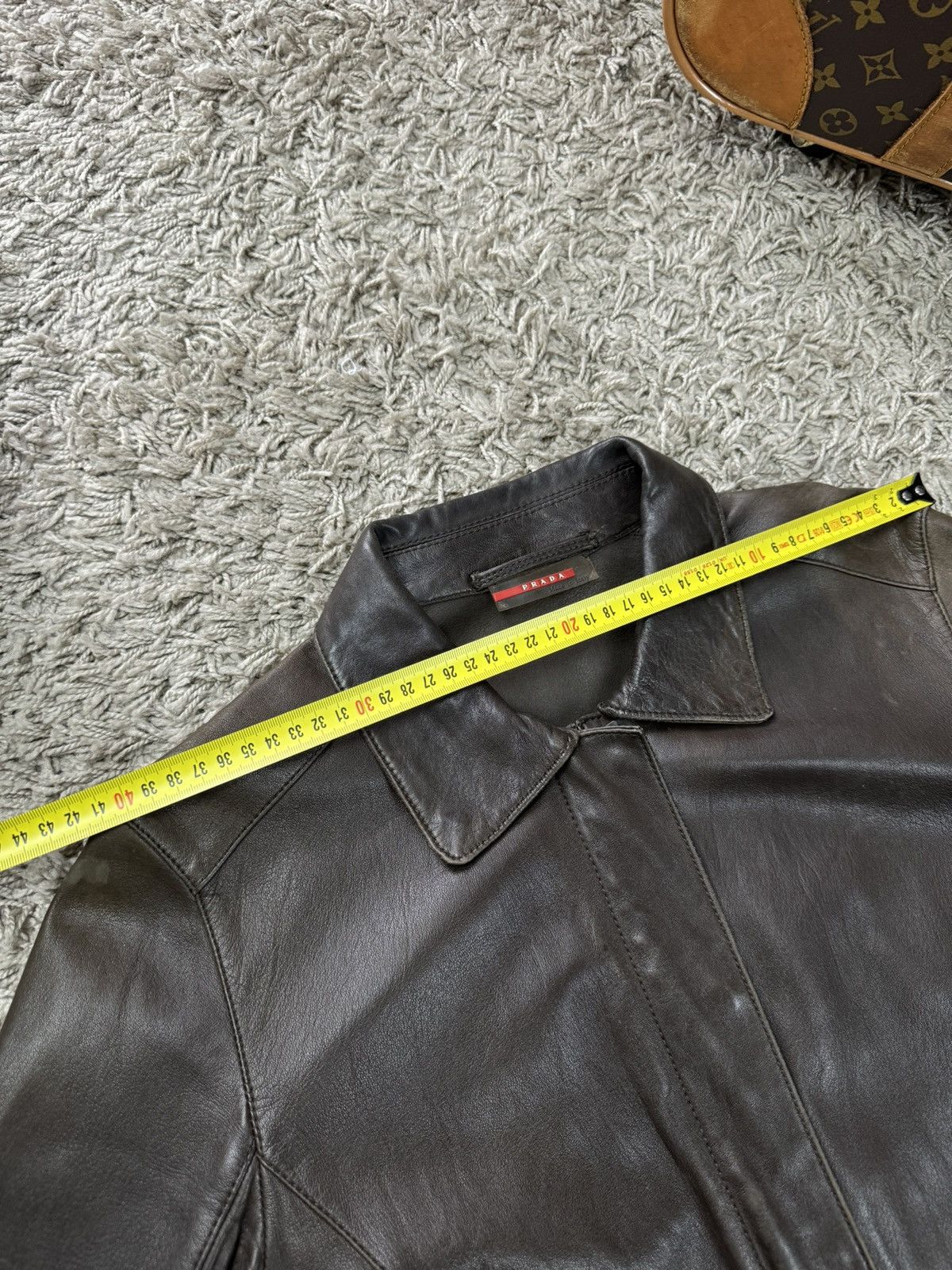 Prada Archive leather jacket Prada original luxury streetwear item Size S / US 4 / IT 40 - 11 Thumbnail