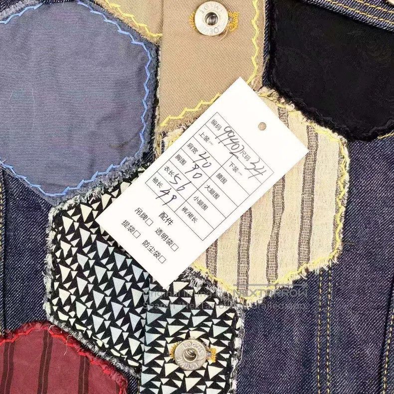 Loewe Loewe Cotton Asymmetric Patchwork Short Denim Jacket Size XXS / US 00 / IT 34 - 6 Thumbnail