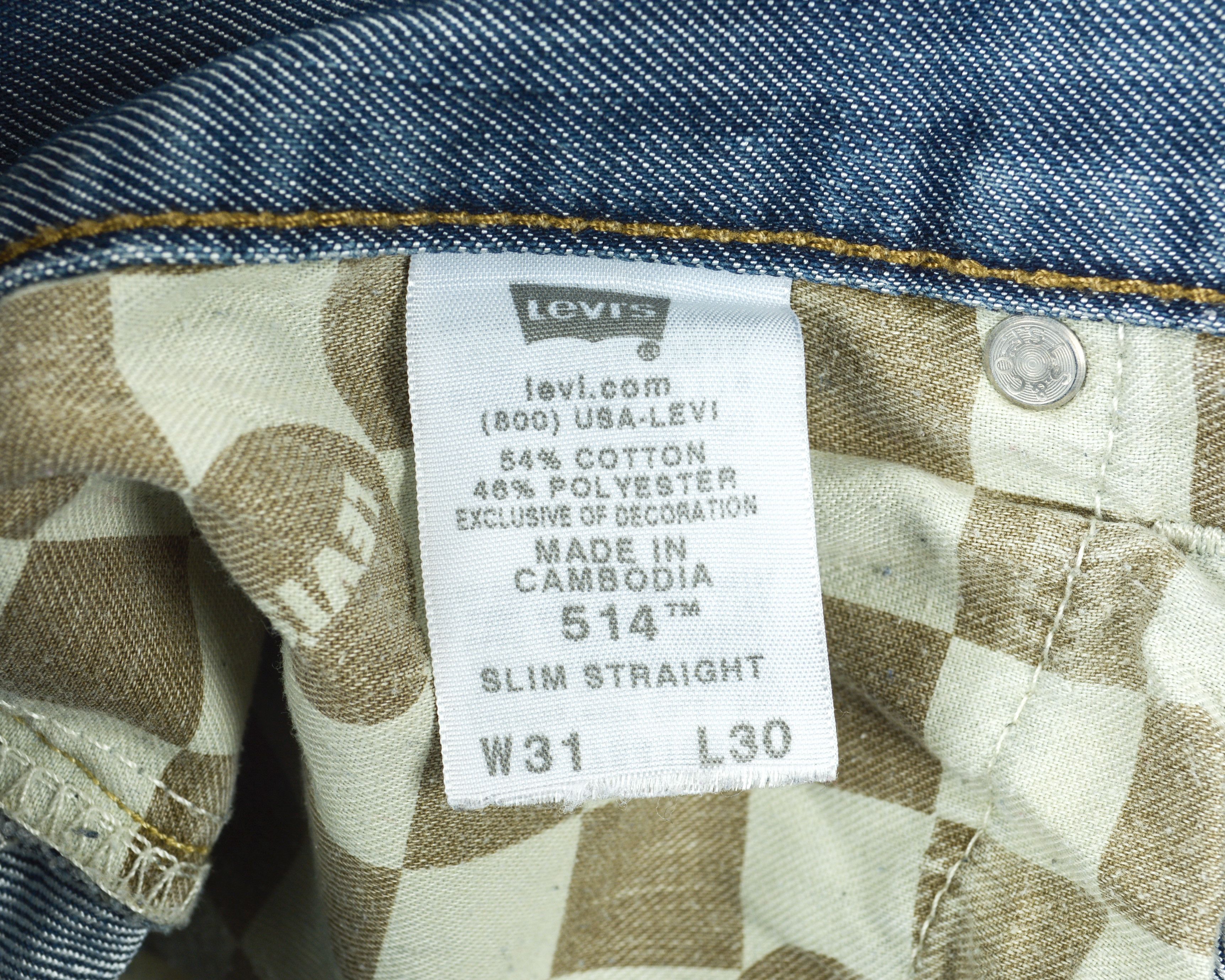 Levi's 514 W32 L30 Slim Fit Jeans Denim Pants Straight Leg Trousers Size US 32 / EU 48 - 9 Thumbnail