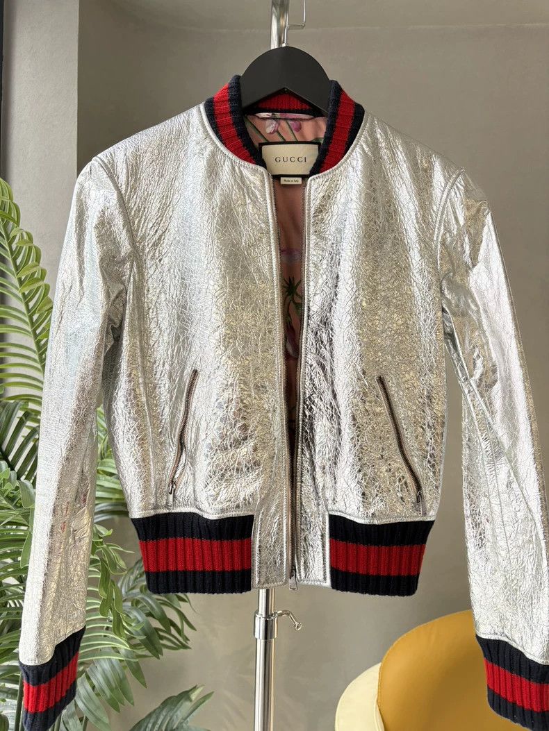 Gucci Gucci Silver jacket 2502-Nextarrow Size US XXS / EU 40 - 1 Thumbnail