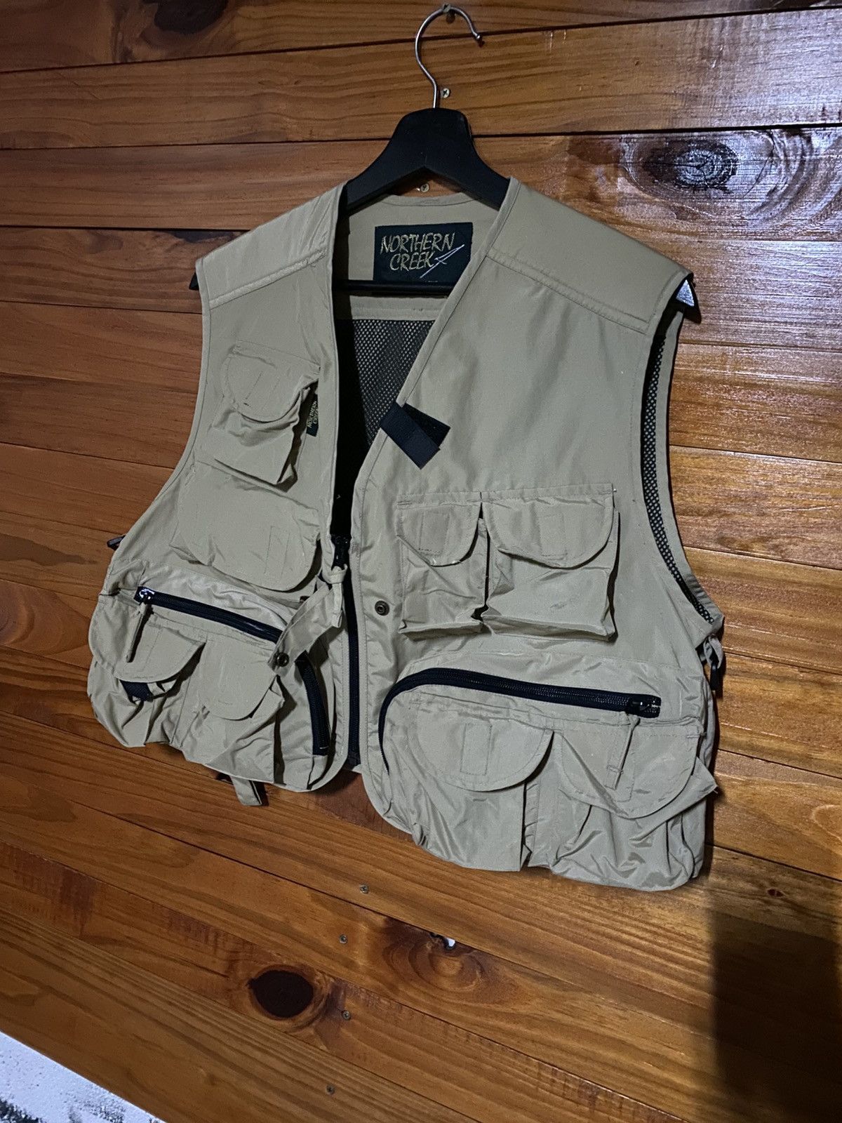 Asics Vintage Northern Creek Beige Fishing Vest – Multi-Pocket Size US L / EU 52-54 / 3 - 4 Thumbnail