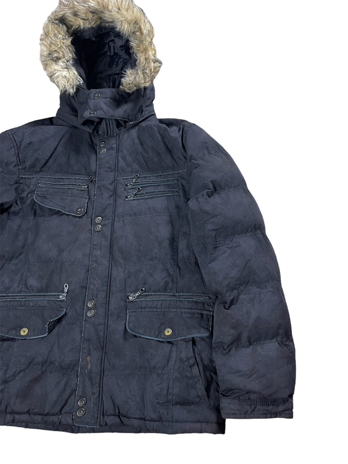 Japanese Brand × Vintage Vintage Bareback Realdress Puffer Faux Fur Hoodie Jacket Size US M / EU 48-50 / 2 - 4 Thumbnail