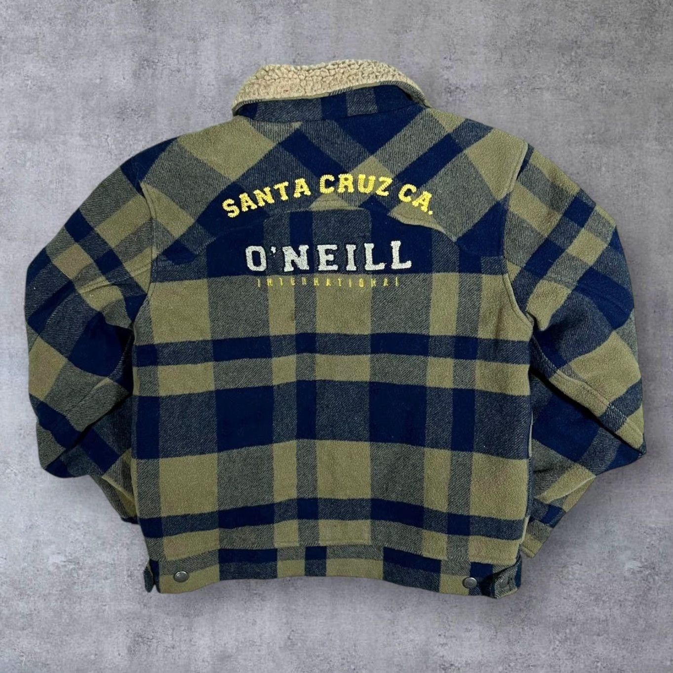 O'Neill O'Neill Bomber Jacket Wool Blend Plaid Check Padded Lightly JACKET Men S Khaki/Navy 70% Wool 30% Viscose Casual 00's Vintage Bagger? Size US S / EU 44-46 / 1 - 2 Thumbnail