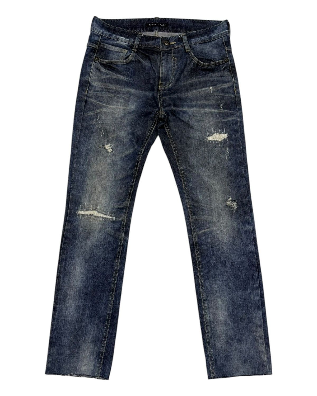 Japanese Brand Vintage After Image Distressed Denim Chrome Hearts Button Size US 32 / EU 48 - 7 Thumbnail