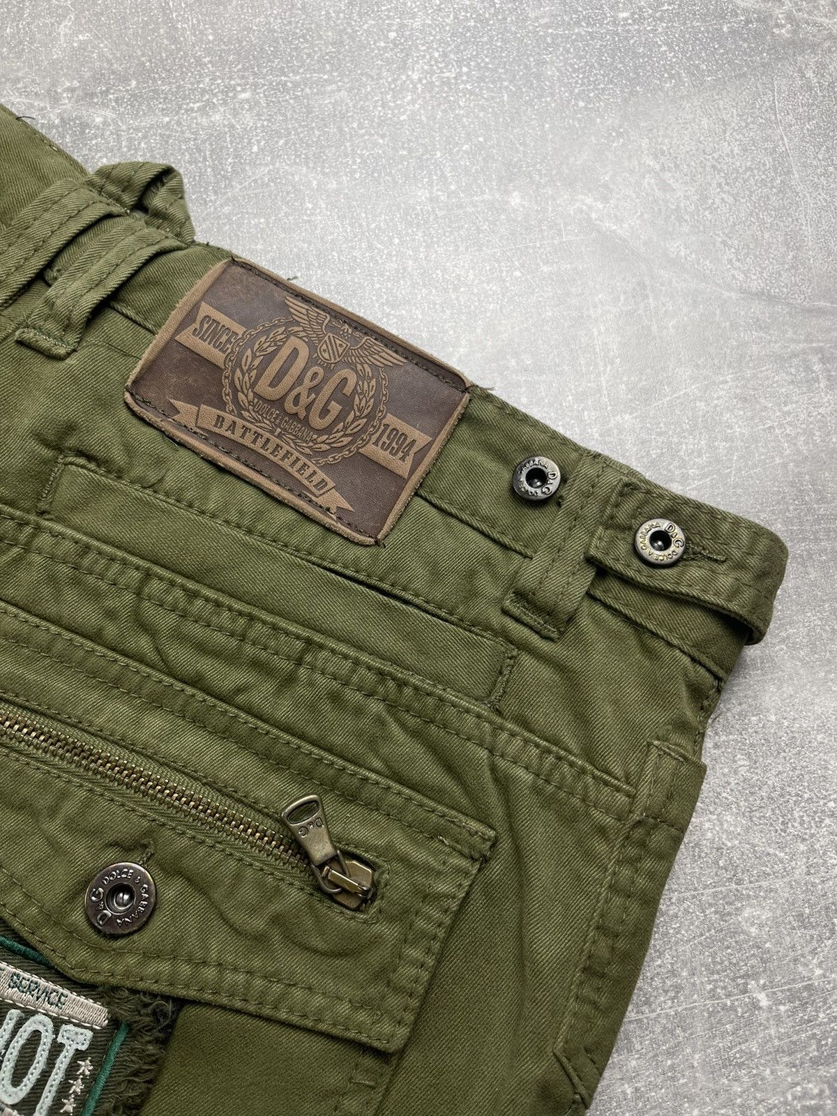 Dolce & Gabbana Dolce & Gabbana Patriot Utility Cargo Pants Olive Green Size US 33 - 6 Thumbnail