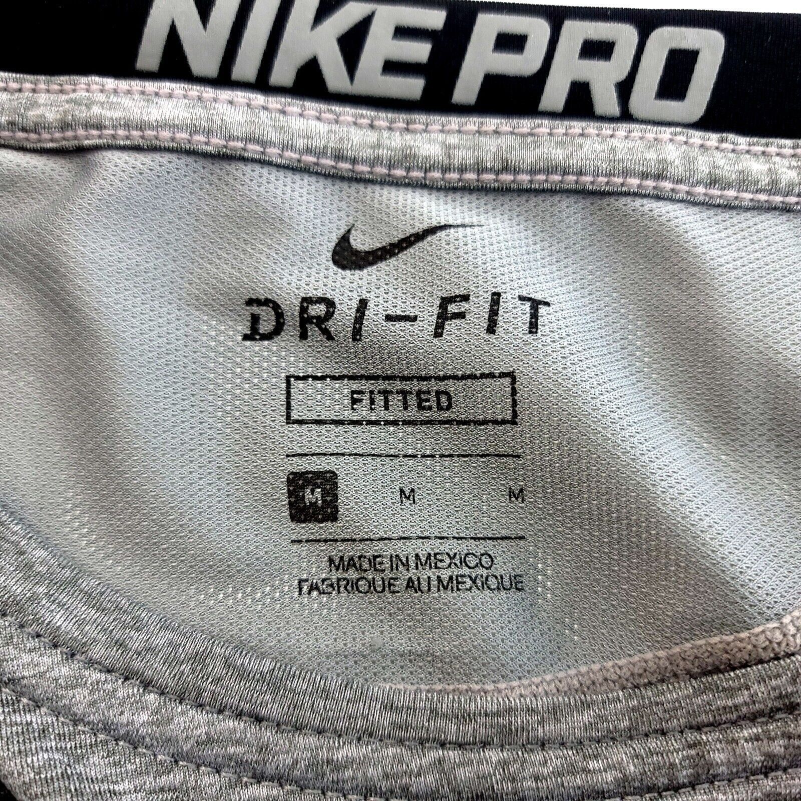 Nike Nike Pro Dri-fit Fitted Medium Gray Crew Neck Long Sleeve T- Size US M / EU 48-50 / 2 - 8 Thumbnail