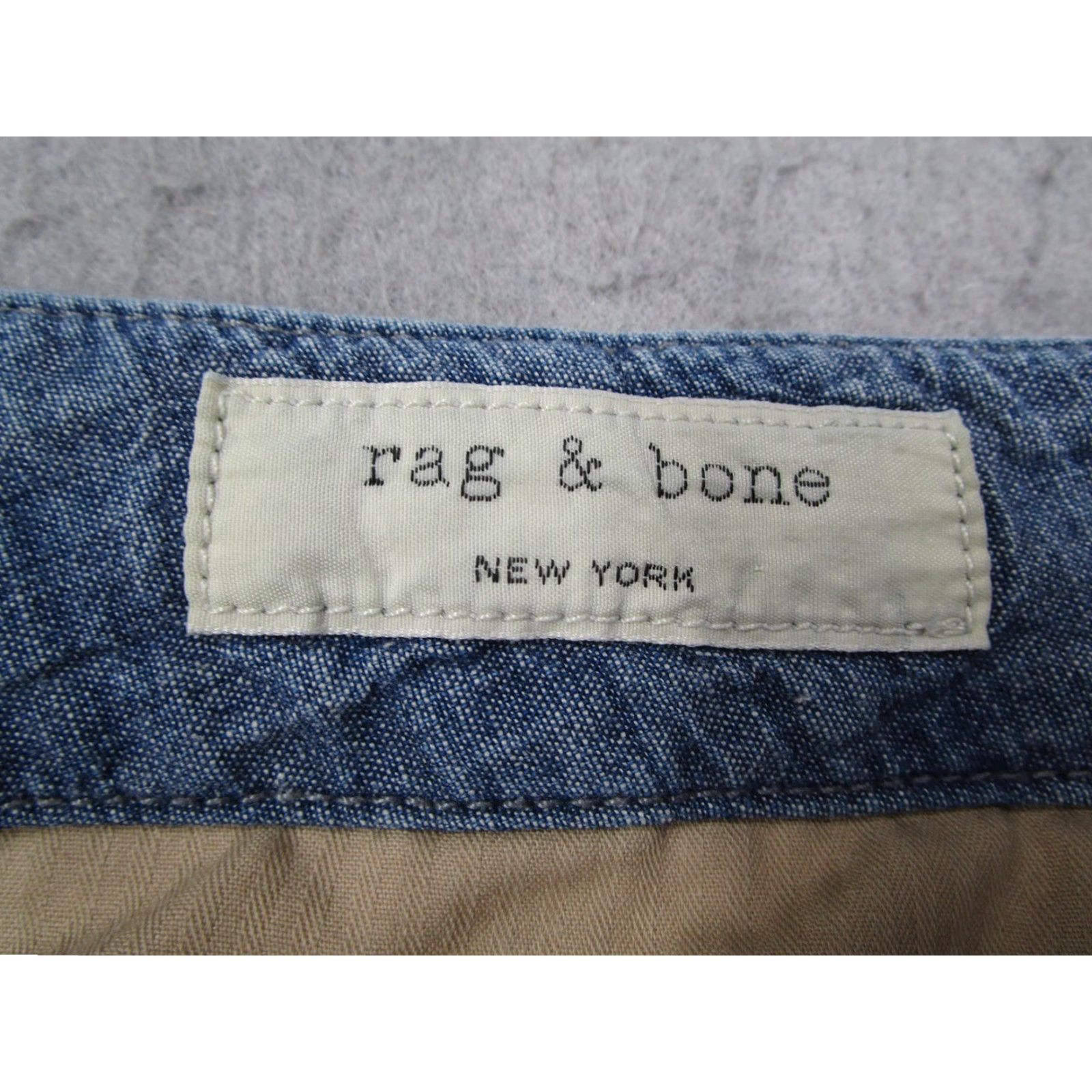 Rag & Bone Rag & Bone Pants Mens 30x30 Chambray Blue Cotton Chino Made In USA Lightweight Flat Front 5-Pocket Size US 30 / EU 46 - 3 Thumbnail