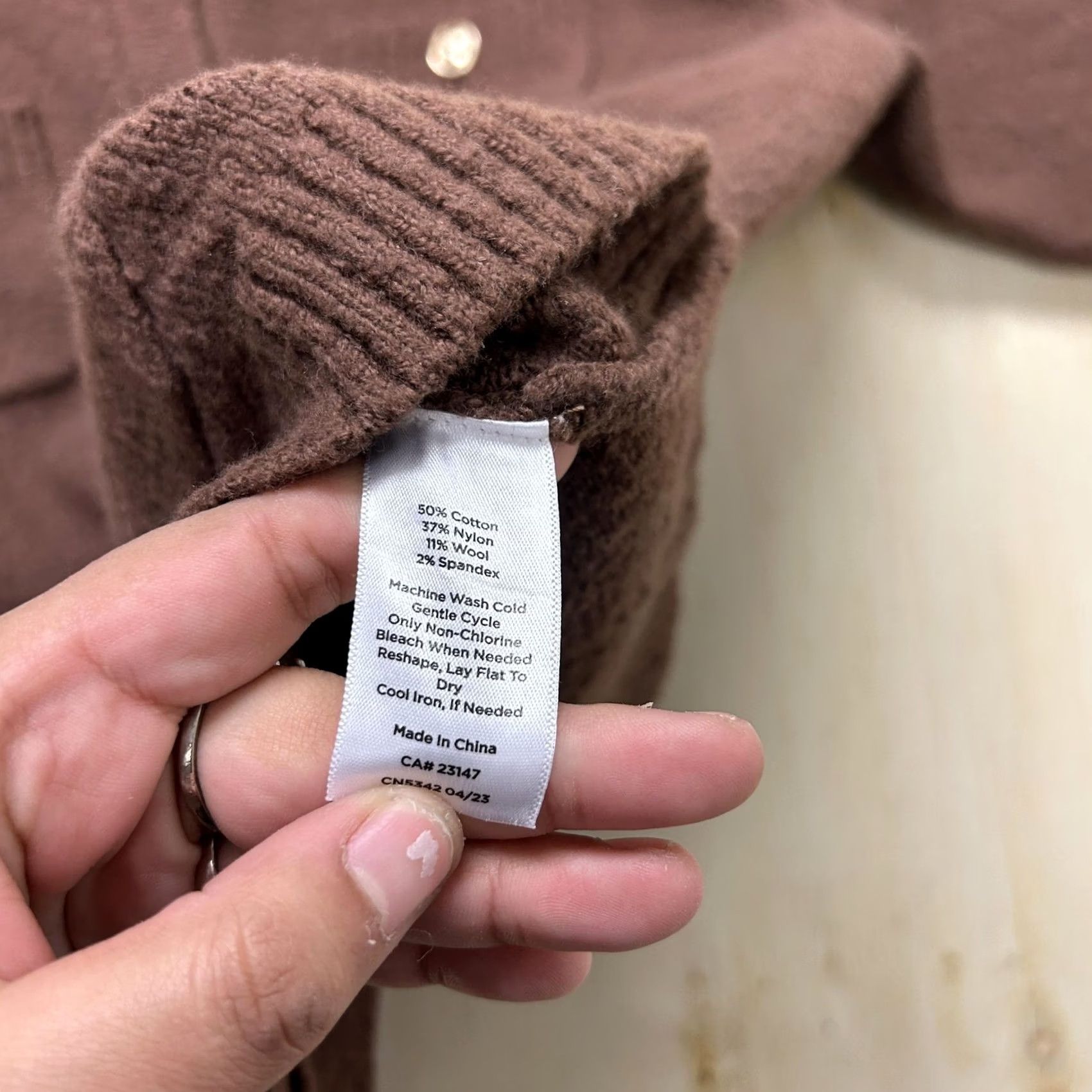 Talbots Talbots Cardigan Sweater Womens Large Brown Crew Neck Pockets Button Front Knit Size L / US 10 / IT 46 - 7 Thumbnail